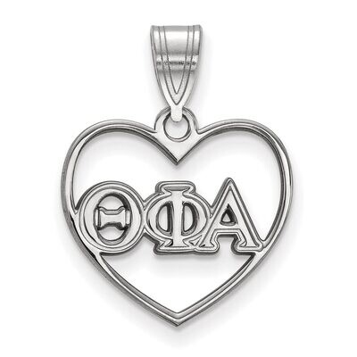 Theta Phi Alpha Heart Pendant Sterling Silver SS008TPA, MPN: SS008TPA, 886774600246