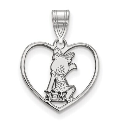 Alpha Xi Delta Heart Pendant Sterling Silver SS040AXD, MPN: SS040AXD, 886774608419
