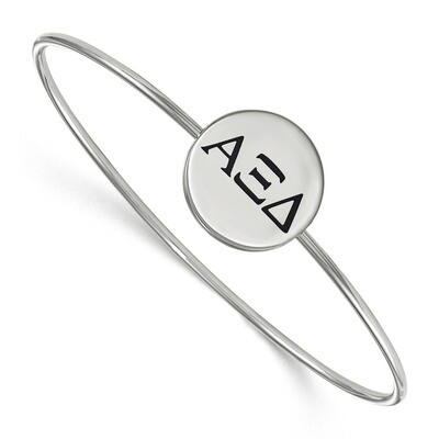Alpha Xi Delta Enameled Slip-on Bangle Sterling Silver SS025AXD-8, MPN: SS025AXD-8, 191101100307