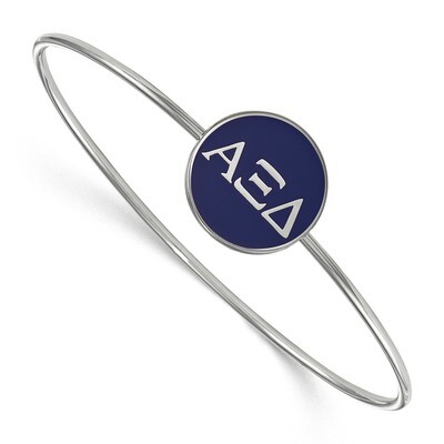 Alpha Xi Delta Enameled Slip-on Bangle Sterling Silver SS024AXD-8, MPN: SS024AXD-8, 191101100284