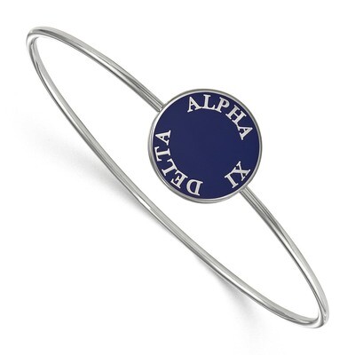 Alpha Xi Delta Enameled Slip-on Bangle Sterling Silver SS022AXD-6, MPN: SS022AXD-6, 191101100239