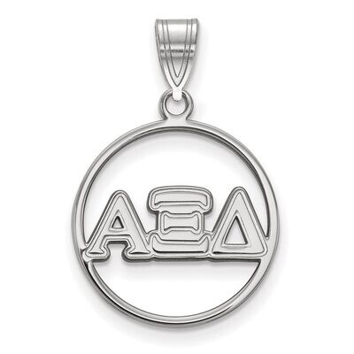 Alpha Xi Delta Small Circle Pendant Sterling Silver SS011AXD, MPN: SS011AXD, 886774600871