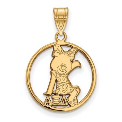 Alpha Xi Delta Small Circle Pendant Gold-plated Silver GP041AXD, MPN: GP041AXD, 886774941325