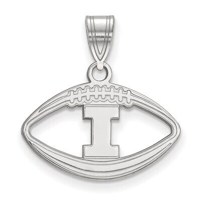 University of Illinois Pendant in Football Sterling Silver SS018UIL, MPN: SS018UIL, 886774707808