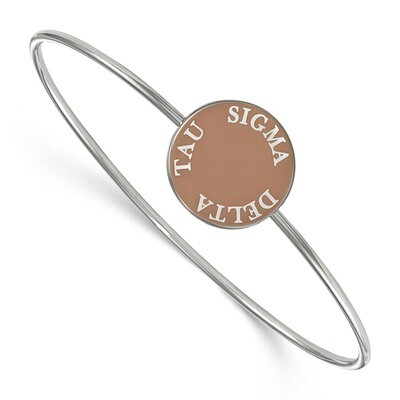 Sigma Delta Tau Enameled Slip-on Bangle Sterling Silver SS022SDT-8, MPN: SS022SDT-8, 191101102967