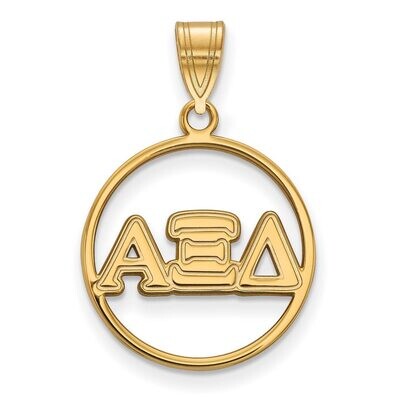 Alpha Xi Delta Small Circle Pendant Gold-plated Silver GP011AXD, MPN: GP011AXD, 886774912325