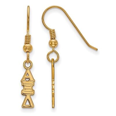 Alpha Xi Delta Small Dangle Earrings Gold-plated Silver GP026AXD, MPN: GP026AXD, 886774929422