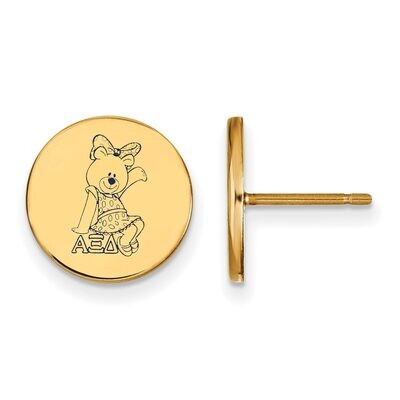 Alpha Xi Delta Enameled Post Earrings Gold-plated Silver GP047AXD, MPN: GP047AXD, 886774945637