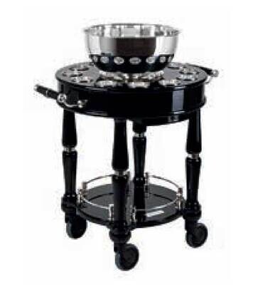 Ercuis Service Black Champagne Trolley 44.5 x 22.25 Inch Silver Plated F523860-BB, MPN: F523860-BB,…