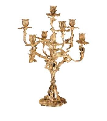 Ercuis Louis XV Candelabra 7 Lights 23.25 Inch Gold Plated F503502207, MPN: F503502207, 80148081258…