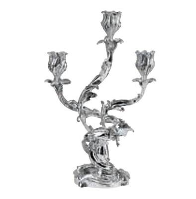 Ercuis Louis XV Candelabra 3 Lights 14.125 Inch Silver Plated F503502-03, MPN: F503502-03, 79095511…