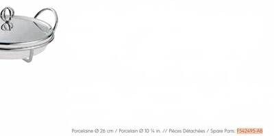 Ercuis Plat Gratin Rond Porcelaine 10.25 Inch Porcelain F542495-AB, MPN: F542495-AB, 8014808185922