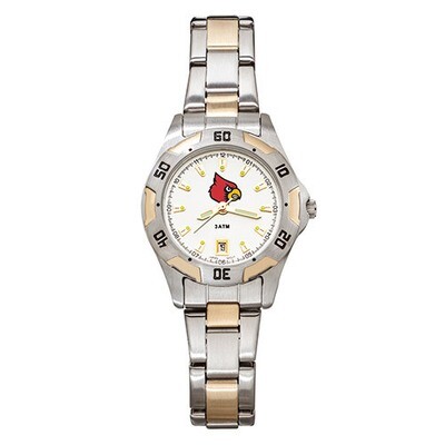 University of Louisville All-Pro Women&#39;s Two-Tone Watch with Bracelet UL154