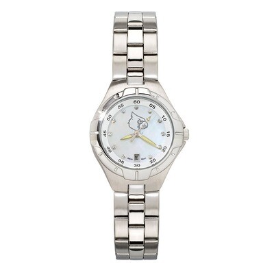 University of Louisville Card Head Pearl Woman&#39;s Bracelet Watch Mo UL118