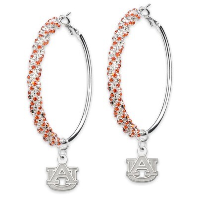 Auburn University Amped Logo Crystal Earrings AU077ER-CR