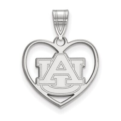 Auburn University Pendant in Heart Sterling Silver SS017AU, MPN: SS017AU, 886774677965