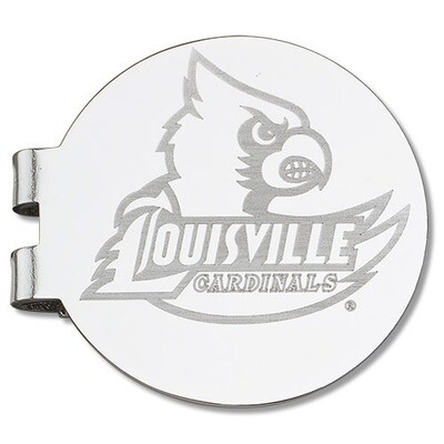 University of Louisville Engraved Rhodium Plated Money Clip UL095-MC