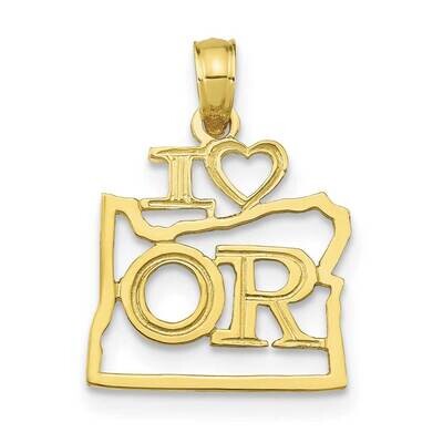 Oregon State Pendant 10k Gold Solid 10D1184, MPN: 10D1184,