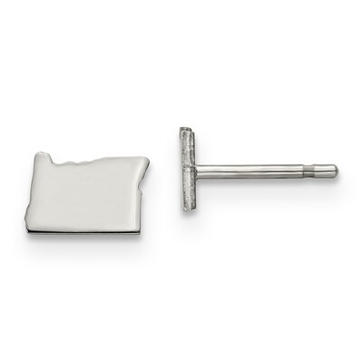 Oregon State Small Earrings Sterling Silver Engravable XNE50SS-OR, MPN: XNE50SS-OR, 886774567211