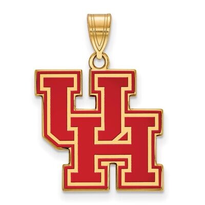 University of Houston Large Enamel Pendant Gold-plated Silver GP018UHO, MPN: GP018UHO, 886774922973