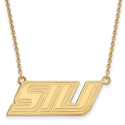 Southern Illinois University Small Pendant with Chain Necklace 10k Yellow Gold 1Y009SIU-18, MPN: 1Y…
