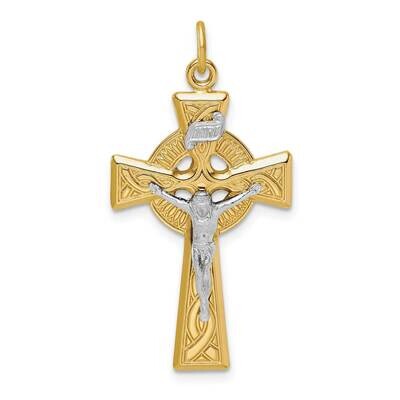 Gold Tone Crucifix Pendant Sterling Silver QC9378, MPN: QC9378, 883957964812