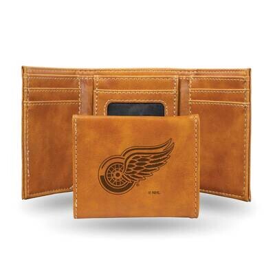 NHL Detroit Red Wings Brown Faux Leather Trifold Wallet GC7829, MPN: GC7829, 767345901309