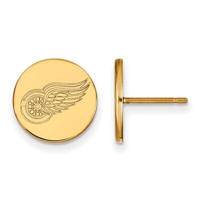 Detroit Red Wings Small Disc Earring Gold-plated Silver GP038RWI, MPN: GP038RWI, 886774939513