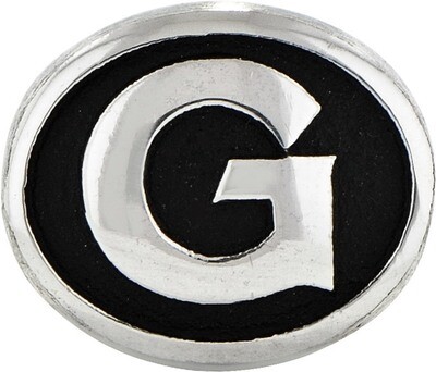 Antiqued Georgetown University Collegiate Bead Sterling Silver QRS3022