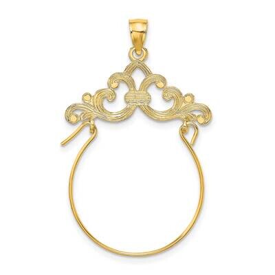 Scroll Framed Charm Holder 14k Gold CH289, MPN: CH289, 637218045839