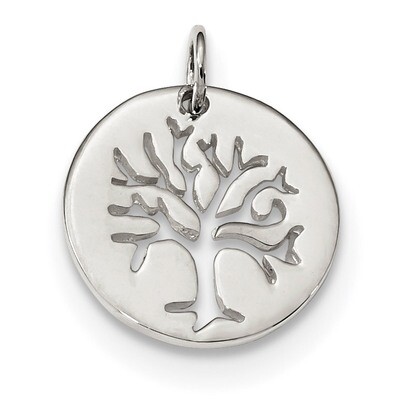 Tree Cut-out Charm Sterling Silver Polished QP4911, MPN: QP4911, 886774102900