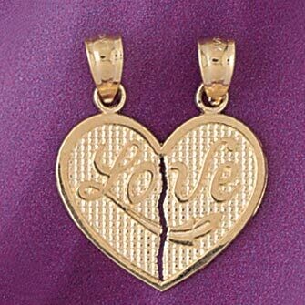 Dazzlers Jewelry Love Heart Pendant Necklace Charm Bracelet in Yellow, White or Rose Gold 7175, MPN…