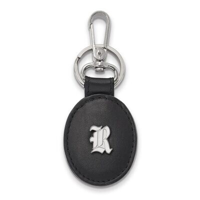 Rice University Black Leather Oval Key Chain Sterling Silver SS010WMR-K1, MPN: SS010WMR-K1, 8867746…
