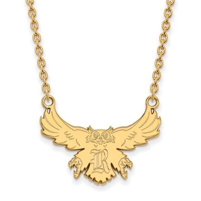 Rice University Large Pendant with Chain Necklace Gold-plated Silver GP013WMR-18, MPN: GP013WMR-18,…