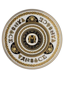 Versace Virtus Alphabet M Service Plate 13 Inch, MPN: 19335-403743-10263, 790955173712