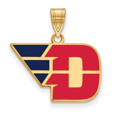 University of Dayton Medium Enamel Pendant Gold-plated Silver GP018UD, MPN: GP018UD, 886774922935