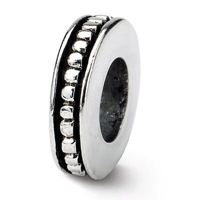 Notched Spacer Bead - Sterling Silver QRS127, MPN: QRS127, 883957719665