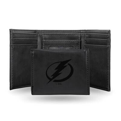 NHL Tampa Bay Lightning Black Faux Leather Trifold Wallet GC7858, MPN: GC7858, 767345901538
