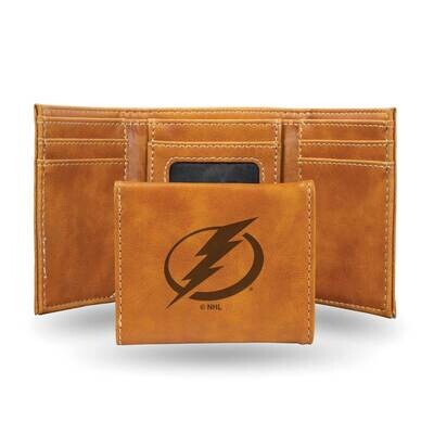 NHL Tampa Bay Lightning Brown Faux Leather Trifold Wallet GC7859, MPN: GC7859, 767345901545