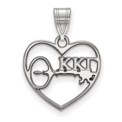 Kappa Kappa Gamma Heart Pendant Sterling Silver SS040KKG, MPN: SS040KKG, 886774608501