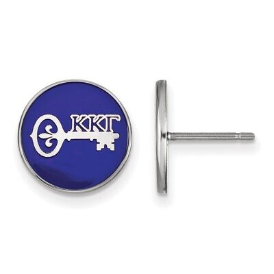 Kappa Kappa Gamma Enameled Post Earrings Sterling Silver SS046KKG, MPN: SS046KKG, 886774610061