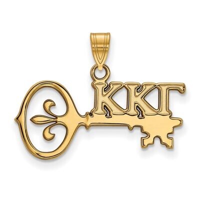 Kappa Kappa Gamma Small Pendant Gold-plated Silver GP035KKG, MPN: GP035KKG, 886774937359