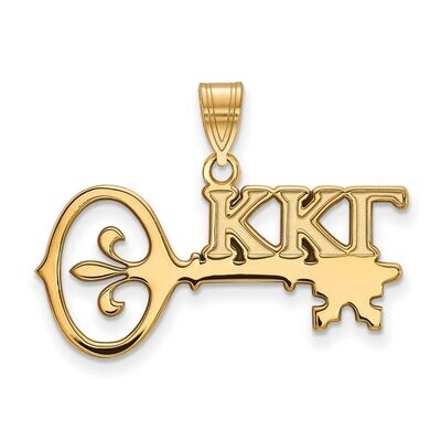 Kappa Kappa Gamma Medium Pendant Gold-plated Silver GP036KKG, MPN: GP036KKG, 886774938127