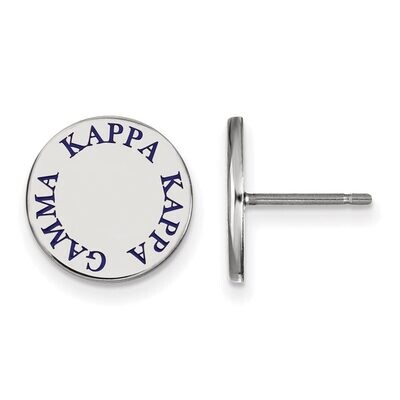 Kappa Kappa Gamma Enameled Post Earrings Sterling Silver SS020KKG, MPN: SS020KKG, 886774603308