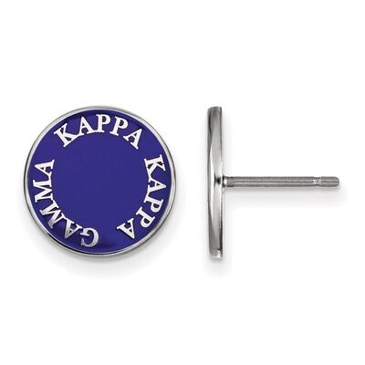 Kappa Kappa Gamma Enameled Post Earrings Sterling Silver SS019KKG, MPN: SS019KKG, 886774603049