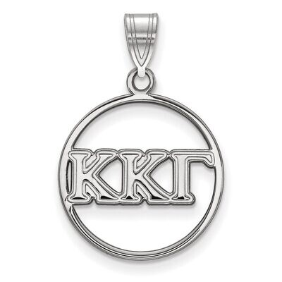 Kappa Kappa Gamma Small Circle Pendant Sterling Silver SS011KKG, MPN: SS011KKG, 886774600963