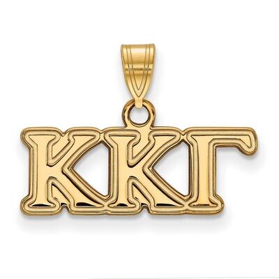 Kappa Kappa Gamma Small Pendant Gold-plated Silver GP002KKG, MPN: GP002KKG, 886774892856