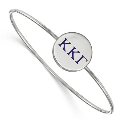 Kappa Kappa Gamma Enameled Slip-on Bangle Sterling Silver SS023KKG-6, MPN: SS023KKG-6, 191101102134