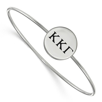 Kappa Kappa Gamma Enameled Slip-on Bangle Sterling Silver SS025KKG-8, MPN: SS025KKG-8, 191101102189