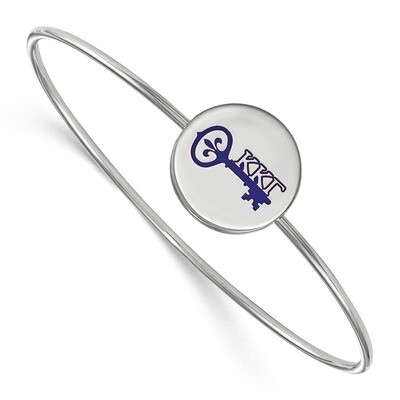 Kappa Kappa Gamma Enameled Slip-on Bangle Sterling Silver SS048KKG-8, MPN: SS048KKG-8, 191101102202